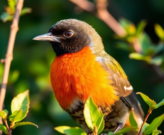 bird with orange chest