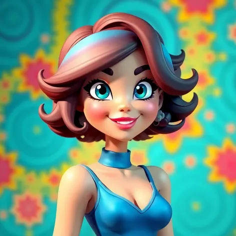 cartoon lady 3d