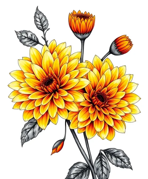 november birth flower tattoo