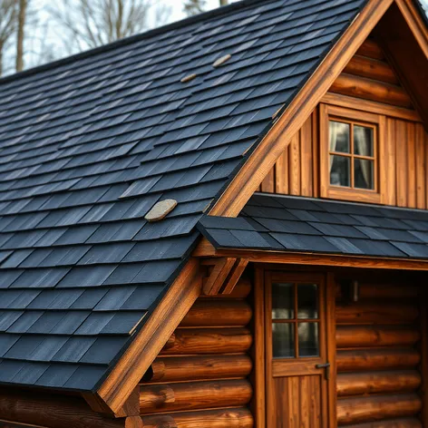 black roof shingles