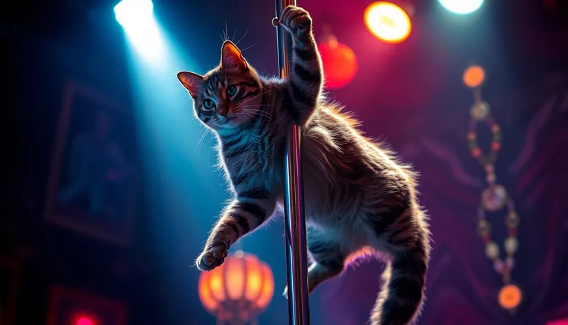 cat pole dancer