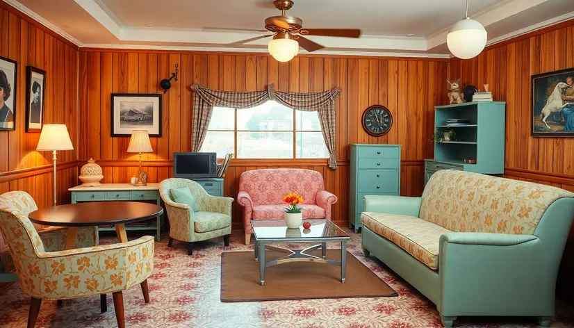 50's retro living room