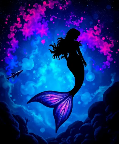 mermaid tail mermaid silhouette