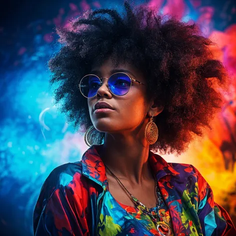 afro techno women beautiful