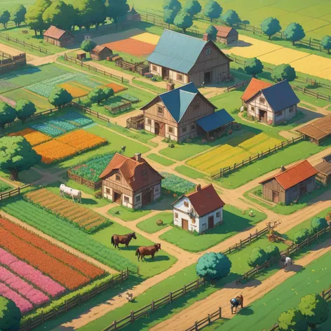 A farm with crops