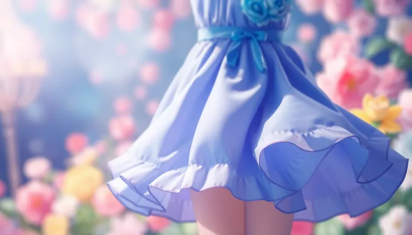 blue dress anime