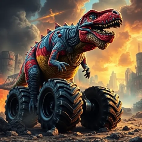 dinosaur monster truck