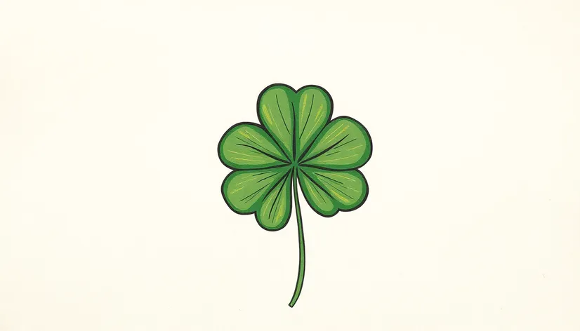 four leaf clover drawing