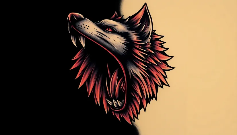 wolf growl tattoo