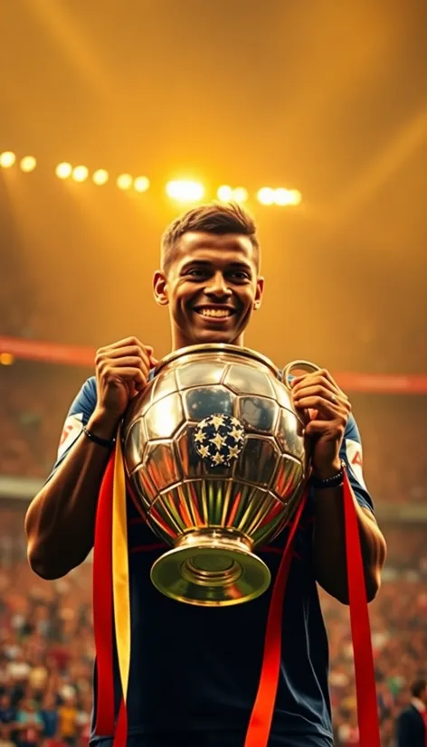 mbappe champions league trophy