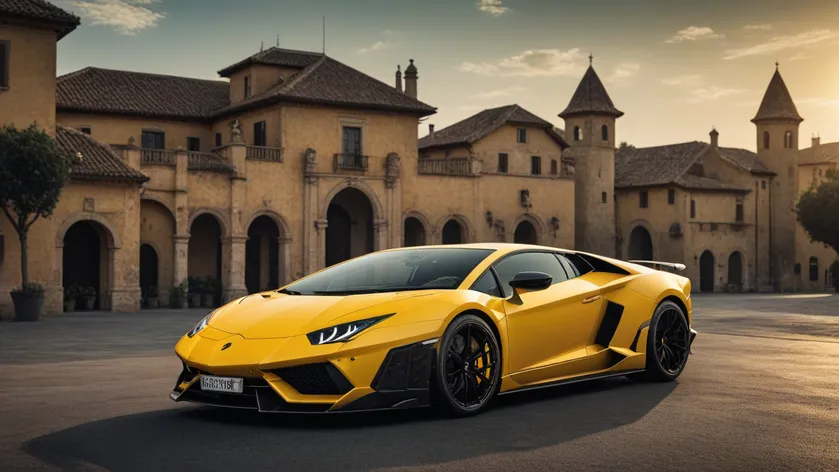 yellow lamborghini