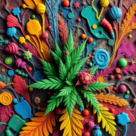 abstract weed art