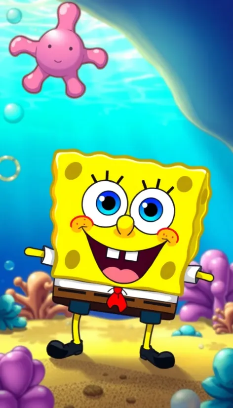 spongebob holding