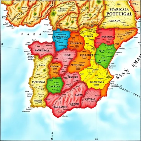 portugal and spain map