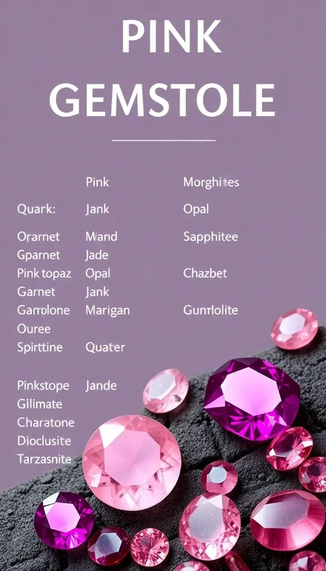 pink gemstones names