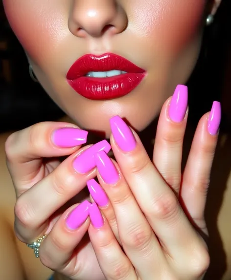 pink cat eye nails