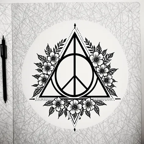 deathly hallows symbol with