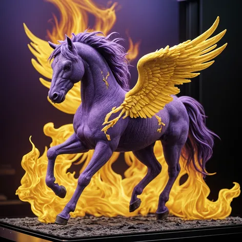 yellow and violet pegasus