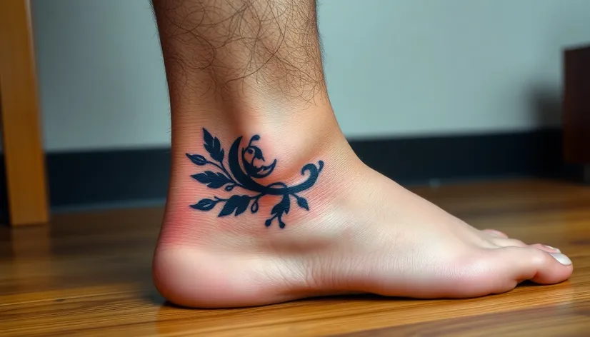 mens tattoo ankle