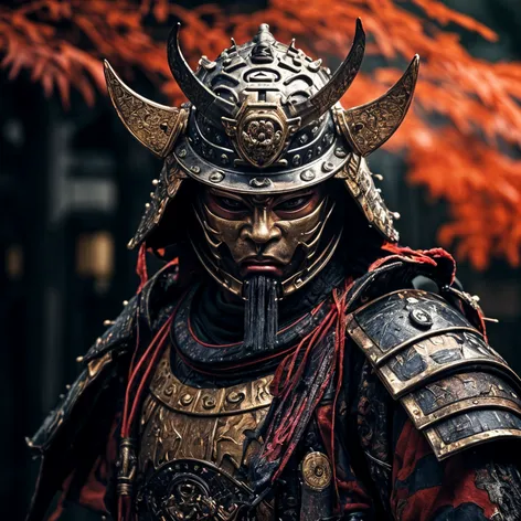 Samurai with mask and