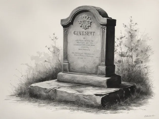 tombstone drawing