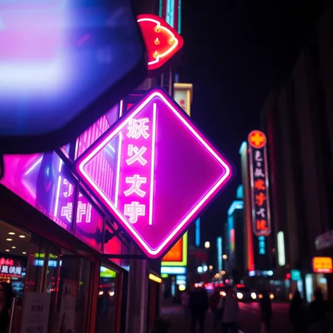 a diamond-shaped sign is