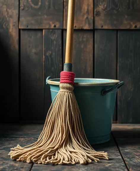 artistic mop and bucket