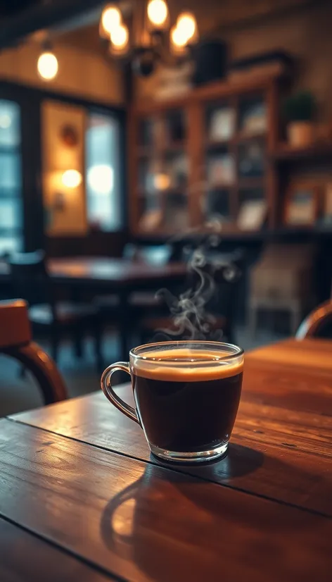 table in a cafe