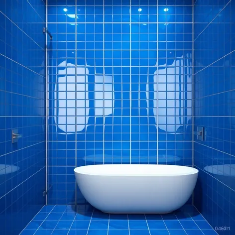 blue bathroom tiles