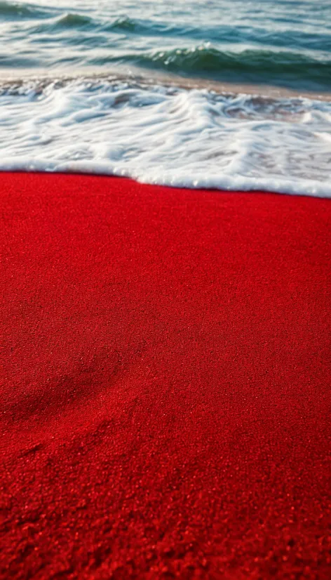 red sand beach