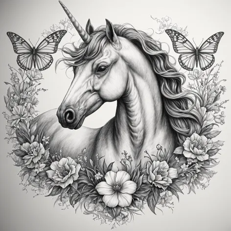 Feminine winged unicorn torso,