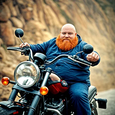 Fat bald ginger bearded