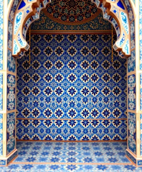 blue and white tile