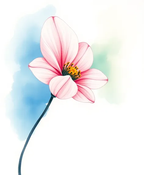 tattoo flower watercolor