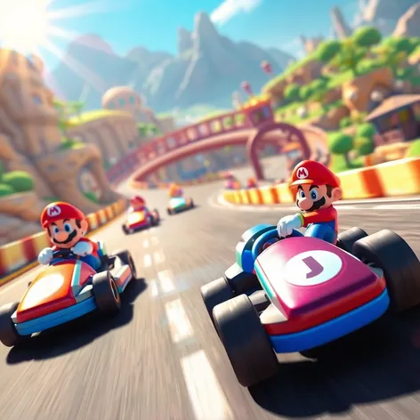 mario kart background