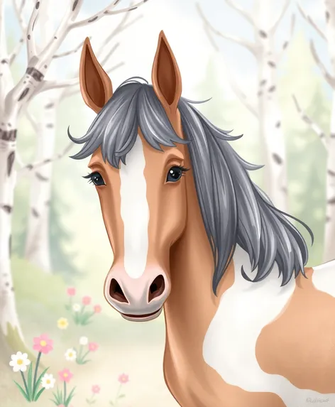 cute horse drawing