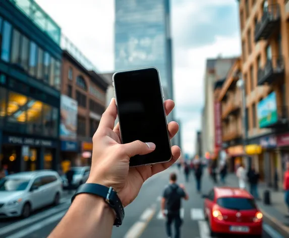 hand holding phone