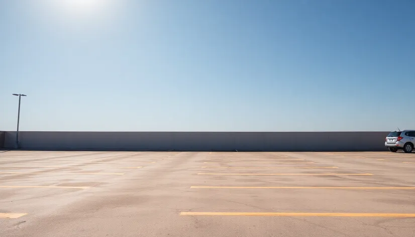 empty parking lot on