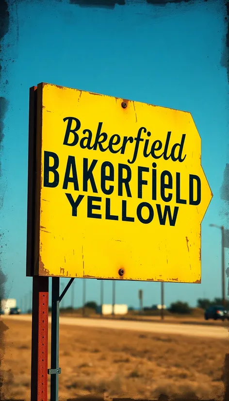 bakersfield yellow sign