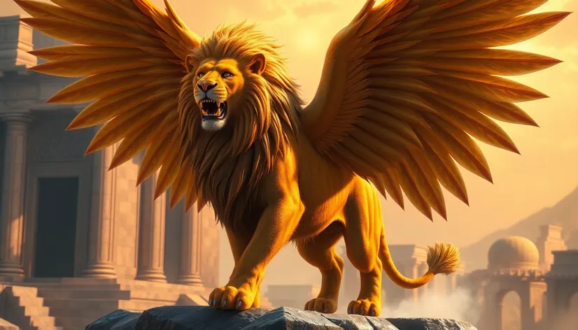 flying lion mythology