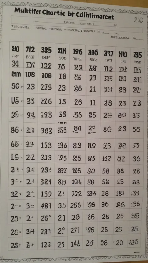 pictures of multiplication charts