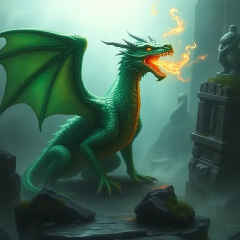 dnd green dragon art