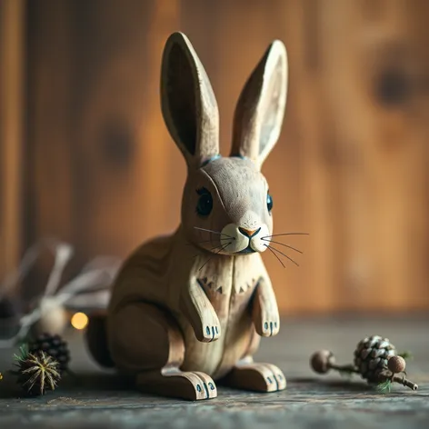 wooden rabbit