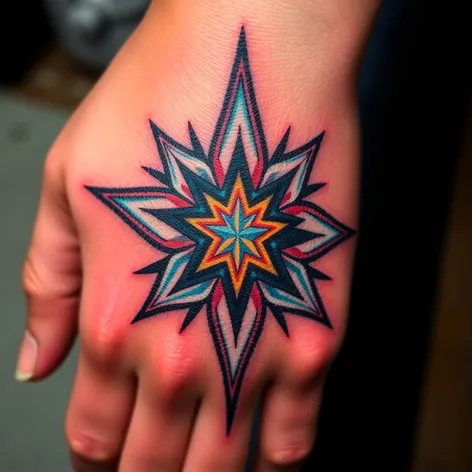 star hand tattoo