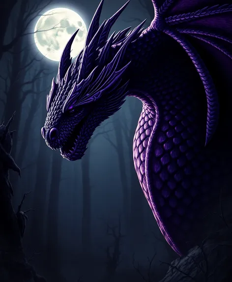 purple and black dragon