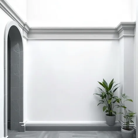 white walls grey trim