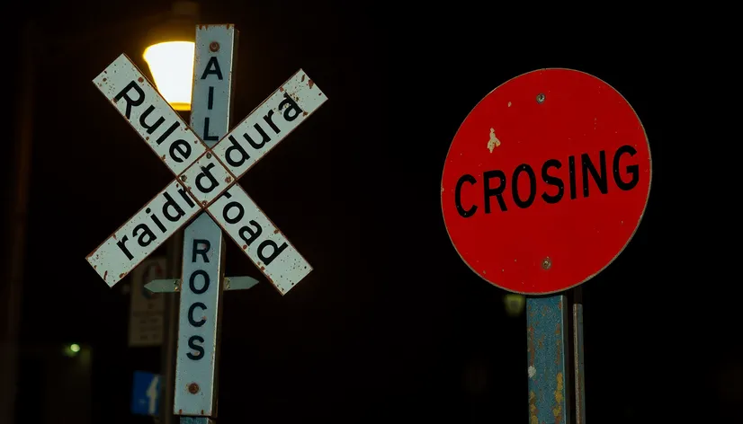 railroad crossing signs