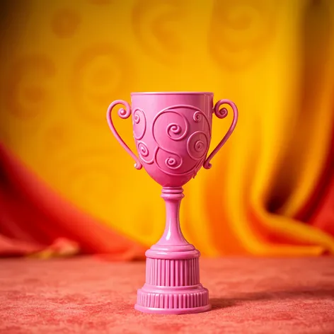 pink trophy with spiral