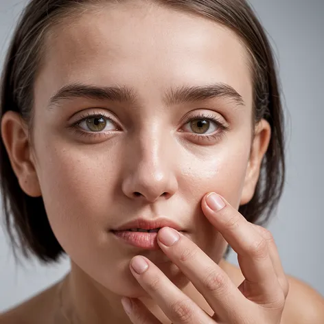 Girl using serum