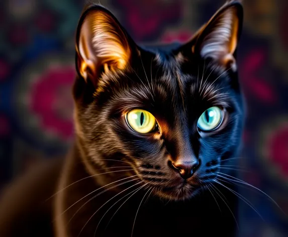 green eyed bombay cat